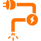 Icona tracce per impianti elettrici e idraulici
