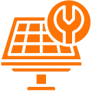 Icona manutenzione degli impianti fotovoltaici