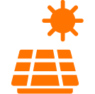 Icona fotovoltaico per aziende e strutture commerciali